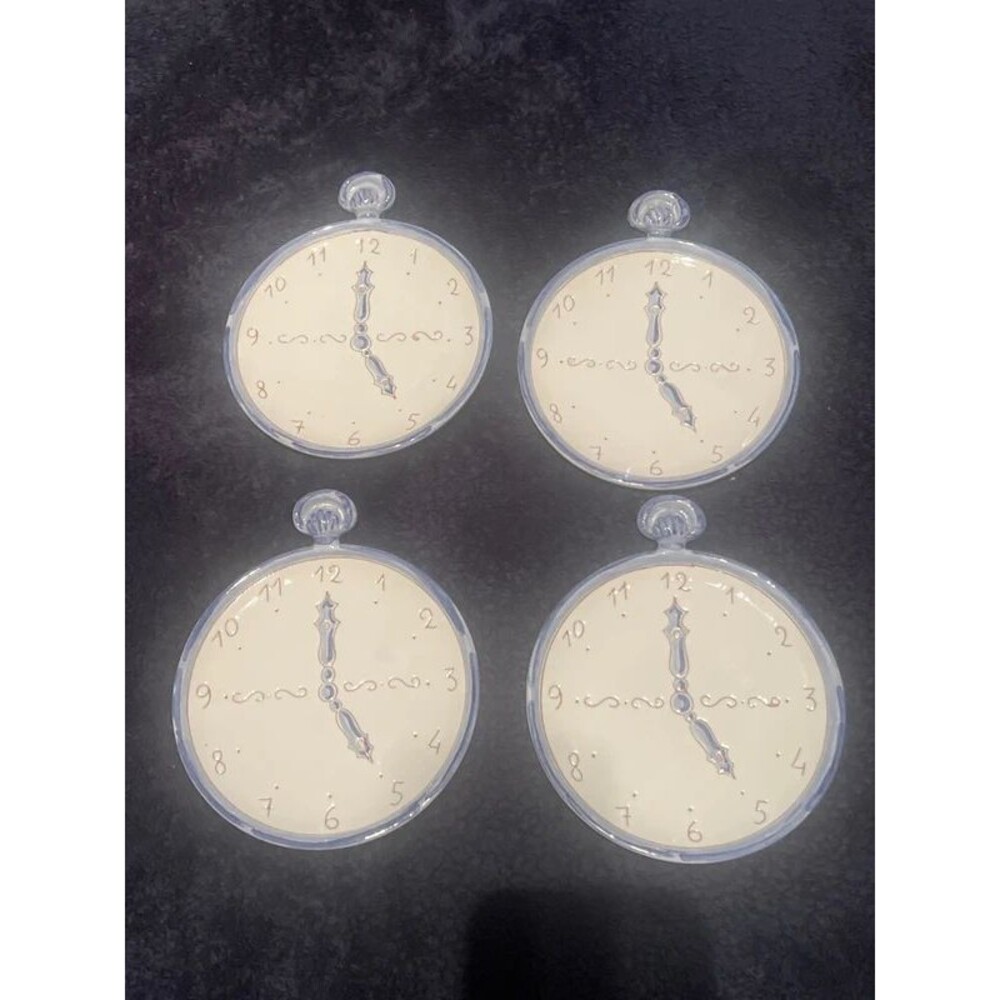Set of 4 Clock plates made in Italy